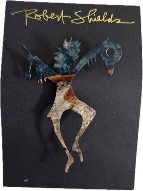 Blue and Brown Abstract Dancer Wall Art